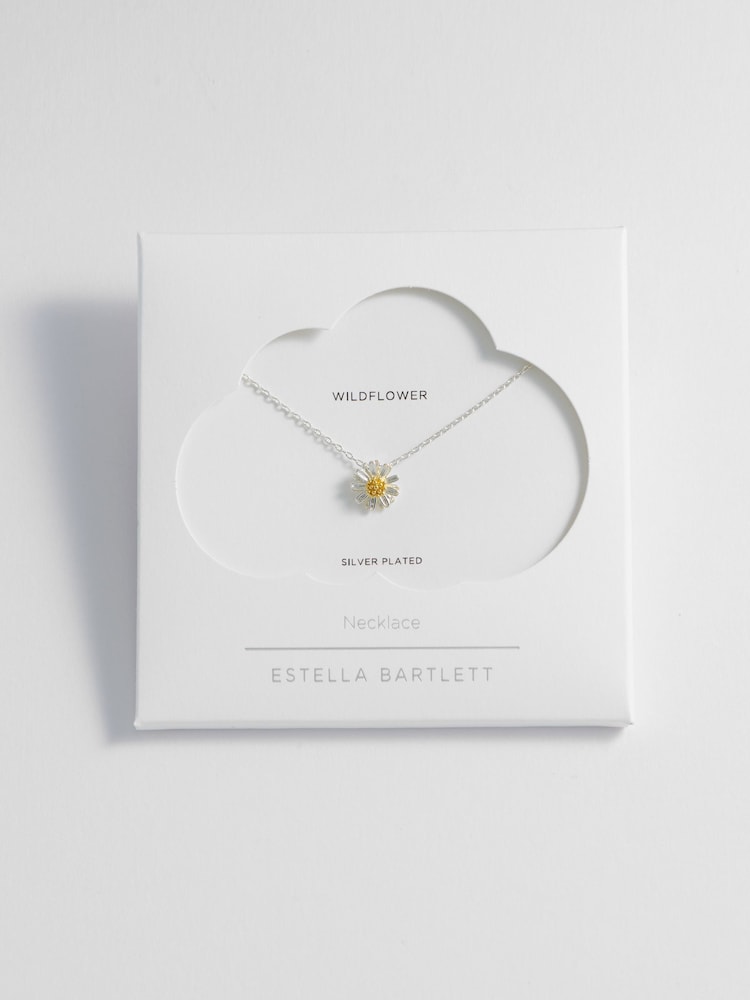 Estella Bartlett Silver Wildflower Necklace - Image 2 of 3