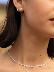 Estella Bartlett Silver Wildflower Necklace - Image 3 of 3