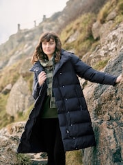 Seasalt Cornwall Ink Black Holywell Bay Waterproof Coat - Image 3 of 4