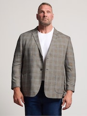 BadRhino Big & Tall Grey Heritage Check Blazer - Image 1 of 6