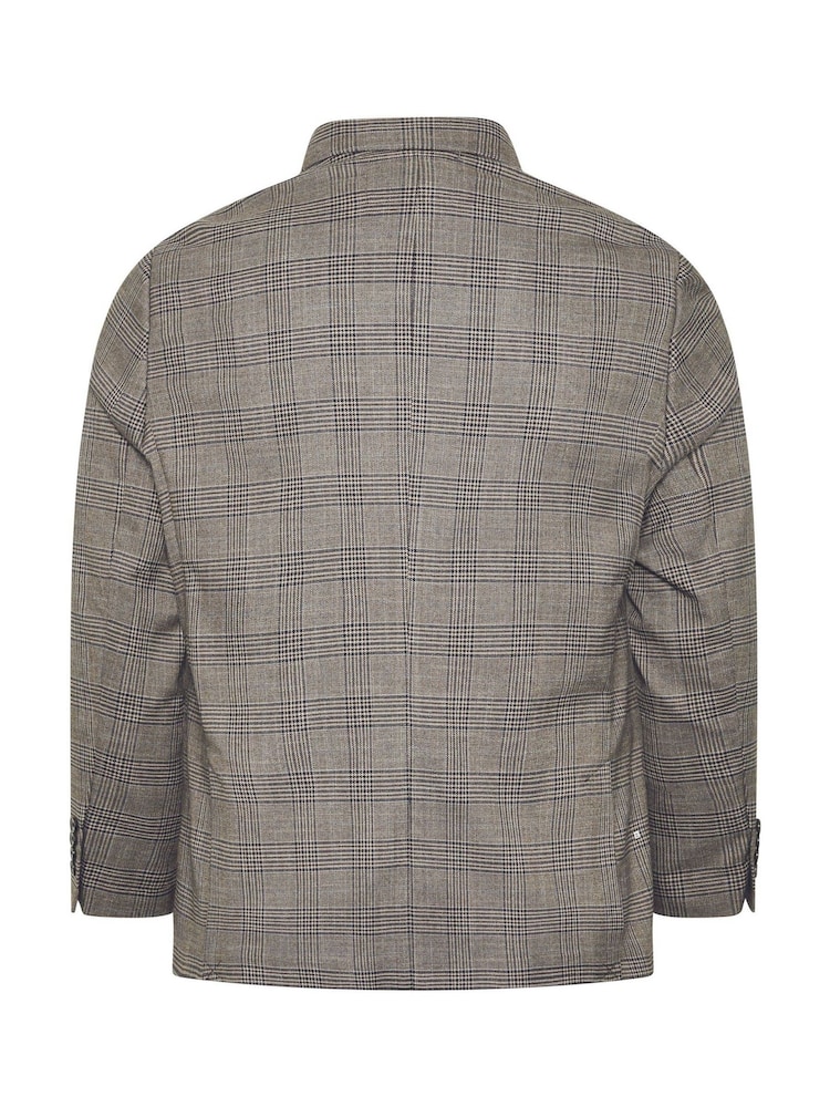 BadRhino Big & Tall Grey Heritage Check Blazer - Image 6 of 6 BadRhino Big & Tall Grey Heritage Check Blazer - Image 6 of 6