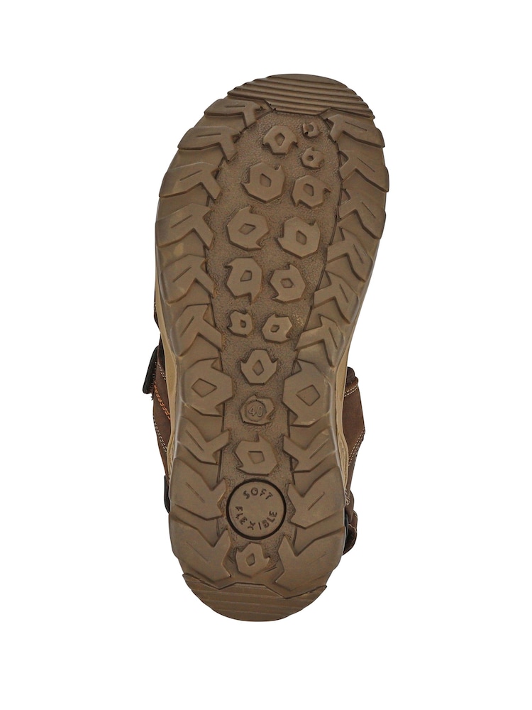 Pavers Brown Casual Dual Touch-Fasten Sandals - Image 5 of 5