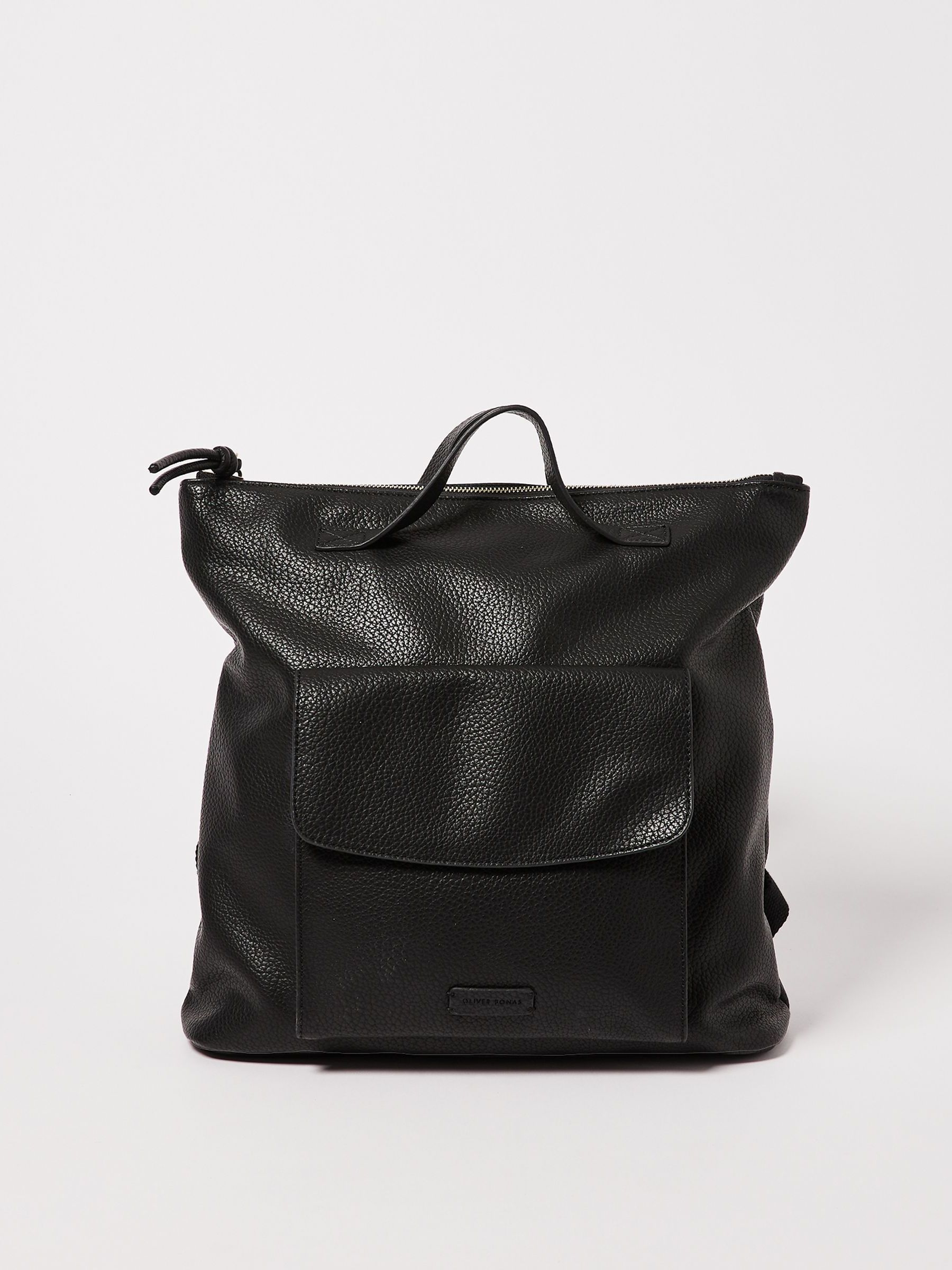 Oliver Bonas Black Slouch Jackie Backpack