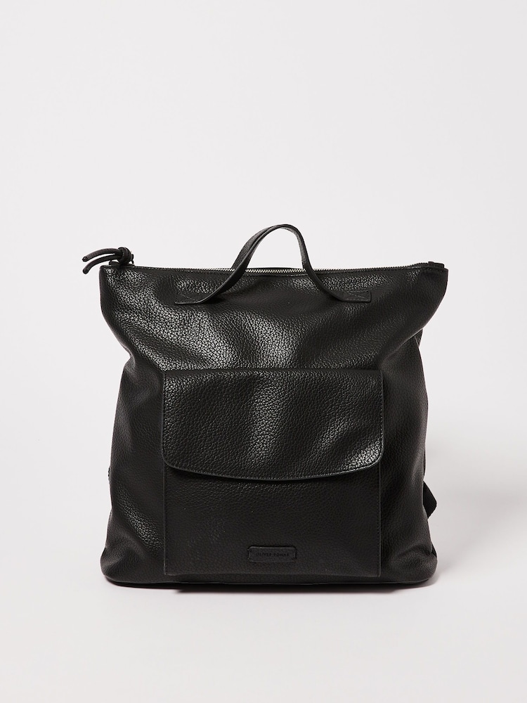 Oliver Bonas Black Slouch Jackie Backpack - Image 1 of 6