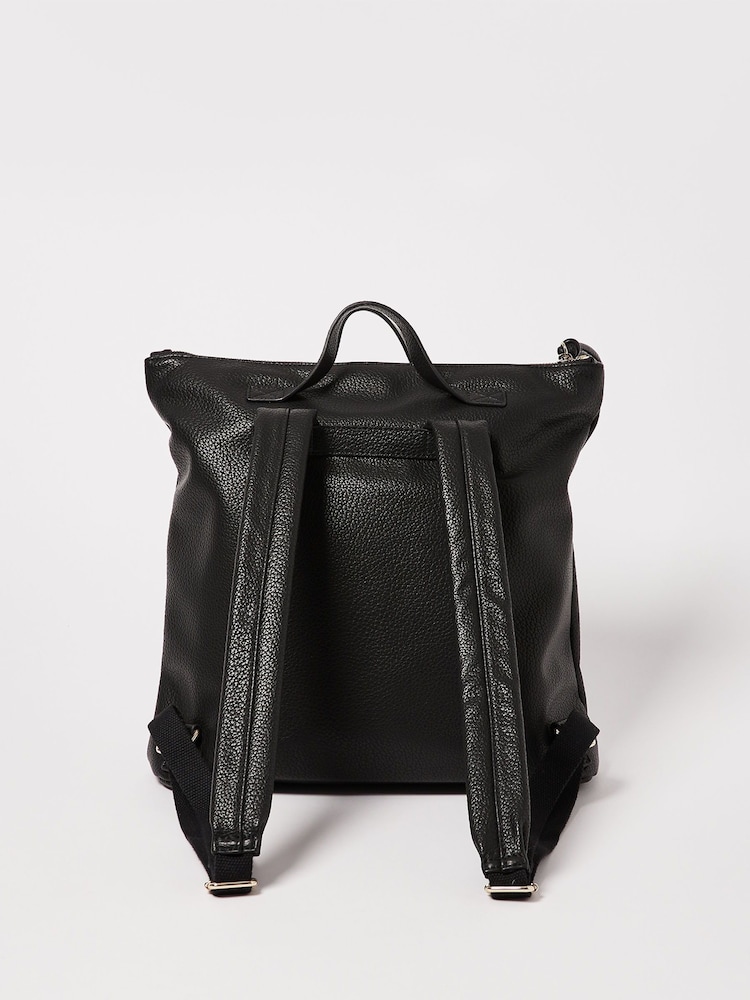 Oliver Bonas Black Slouch Jackie Backpack - Image 2 of 6