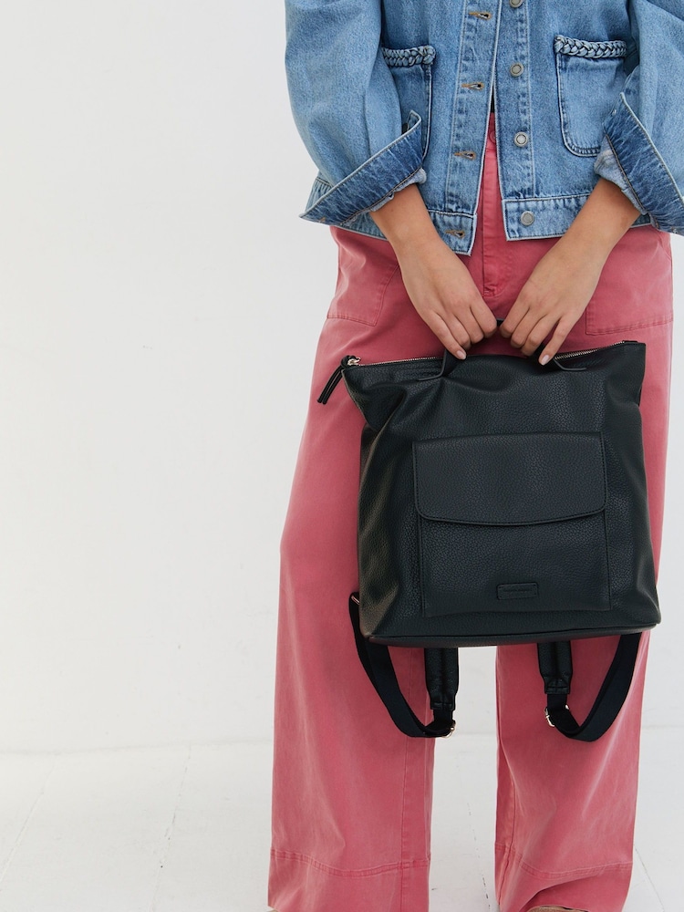 Oliver Bonas Black Slouch Jackie Backpack - Image 6 of 6