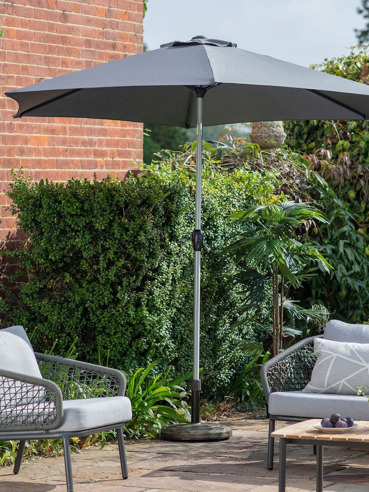 Gallery Grey Garden Ballylar 2.7m Parasol - Image 1 of 3 Gallery Grey Garden Ballylar 2.7m Parasol - Image 1 of 3