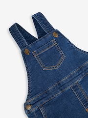 JoJo Maman Bébé Indigo Blue 100% Cotton Dungarees - Image 3 of 3
