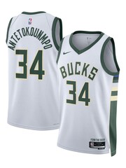 Nike White Milwaukee Bucks Association Edition Swingman Jersey - Giannis Antetokounmpo Unisex - Image 1 of 3