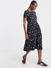 Simply Be Black Supersoft Midi Dress With Pockets - Image 3 of 4