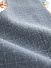 Light Blue Check Suit Waistcoat - Image 4 of 5