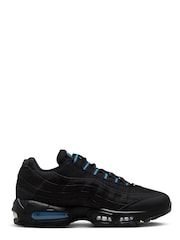 Nike Black/Blue Air Max 95 Trainers - Image 3 of 10