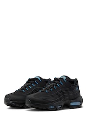 Nike Black/Blue Air Max 95 Trainers - Image 5 of 10