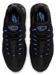 Nike Black/Blue Air Max 95 Trainers - Image 7 of 10