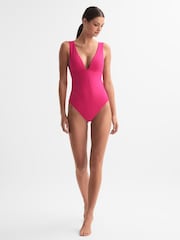 Reiss Pink Luna Italian Fabric Swimsuit - Image 3 of 5