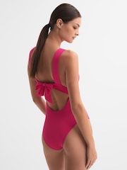 Reiss Pink Luna Italian Fabric Swimsuit - Image 5 of 5