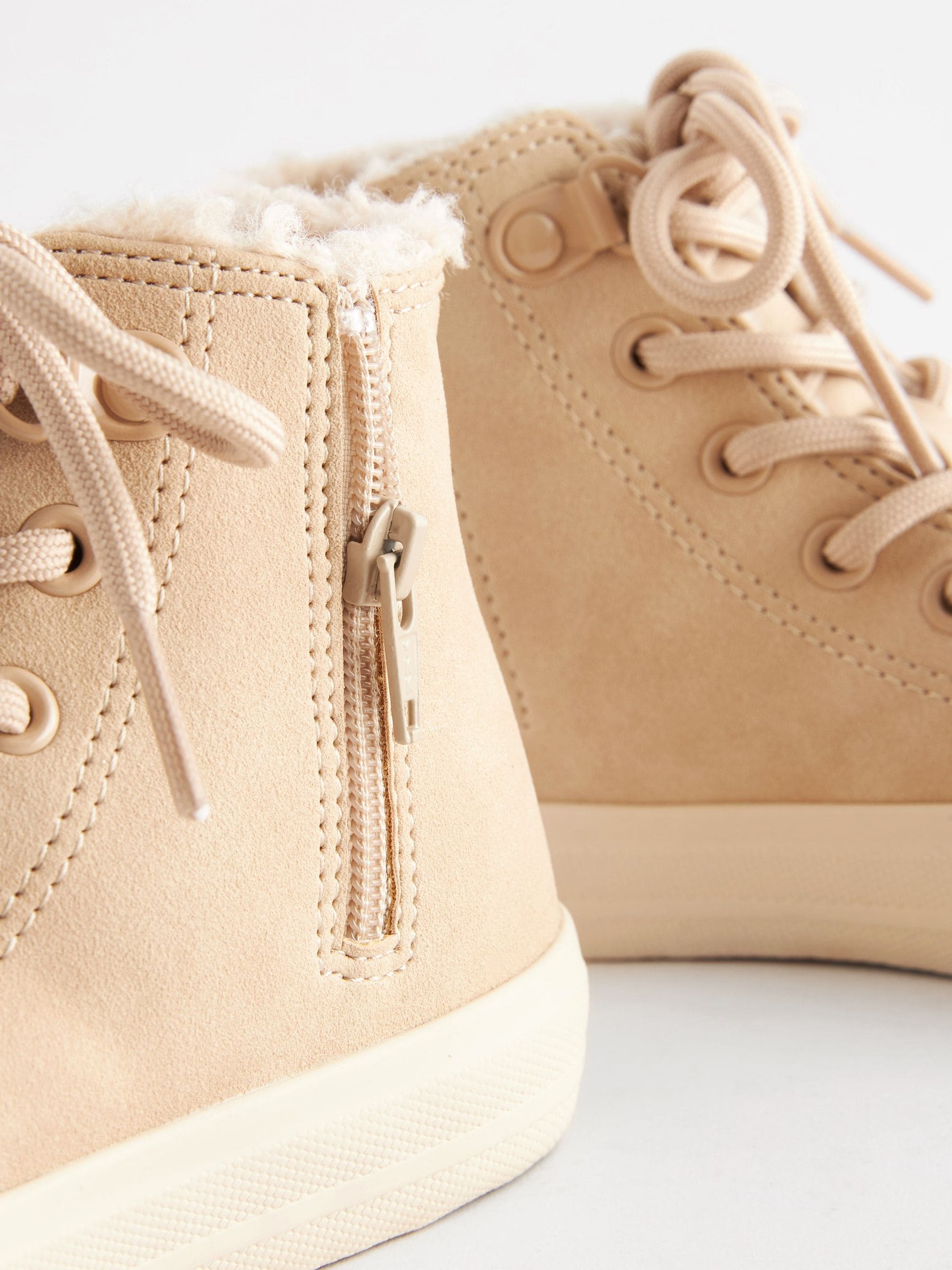 High top fur lined sneakers sale