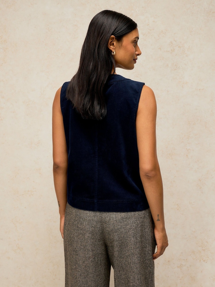 White Stuff Blue Millie Shell Waistcoat - Image 2 of 6