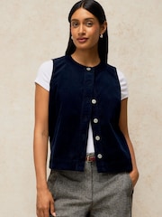 White Stuff Blue Millie Shell Waistcoat - Image 4 of 6