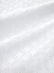 White Double Collar 100% Cotton Trimmed Formal Short Sleeve Oxford Shirt - Image 7 of 7