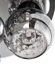 BHS Chrome Megara Bathroom 5 Light Flush Ceiling Light - Image 3 of 3