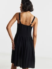 Simply Be Crinkle Waist Detail Skater Dress - Image 2 of 4