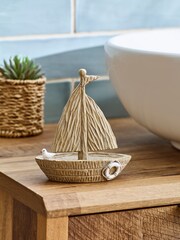 Natural Boat Ornament - Image 1 of 3