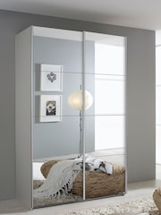 Rauch White Cameron Mirror 1.3m Sliding Semi-Fitted Wardrobe - Image 1 of 2