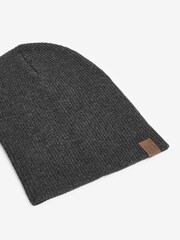 Charcoal Grey/Neutral Beanie Hats 2 Pack (3mths-10yrs) - Image 2 of 3