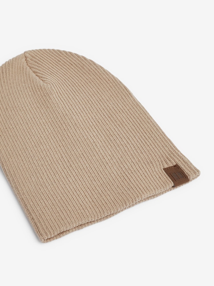 Charcoal Grey/Neutral Beanie Hats 2 Pack (3mths-10yrs) - Image 3 of 3