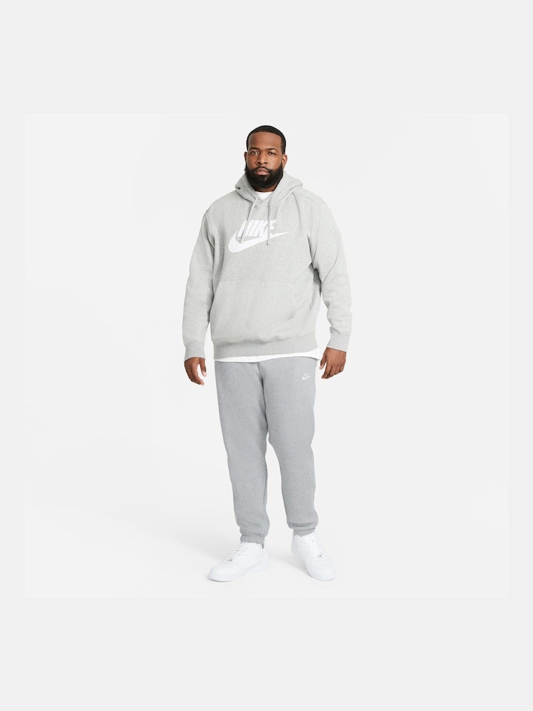 Nike Light Grey Club Cuffed Joggers - Image 12 of 12