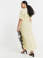 Simply Be Black Asymmetric Lace Detail Dress - Image 2 of 4