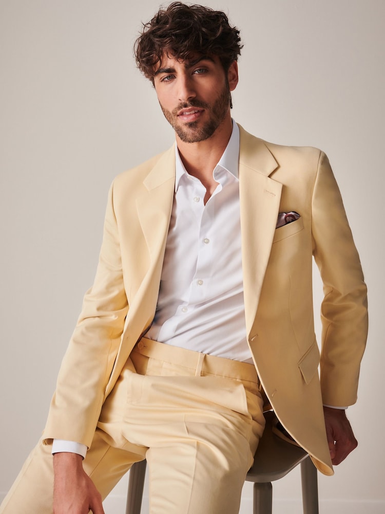 Yellow Slim Fit Motionflex Stretch Suit Jacket - Image 1 of 10