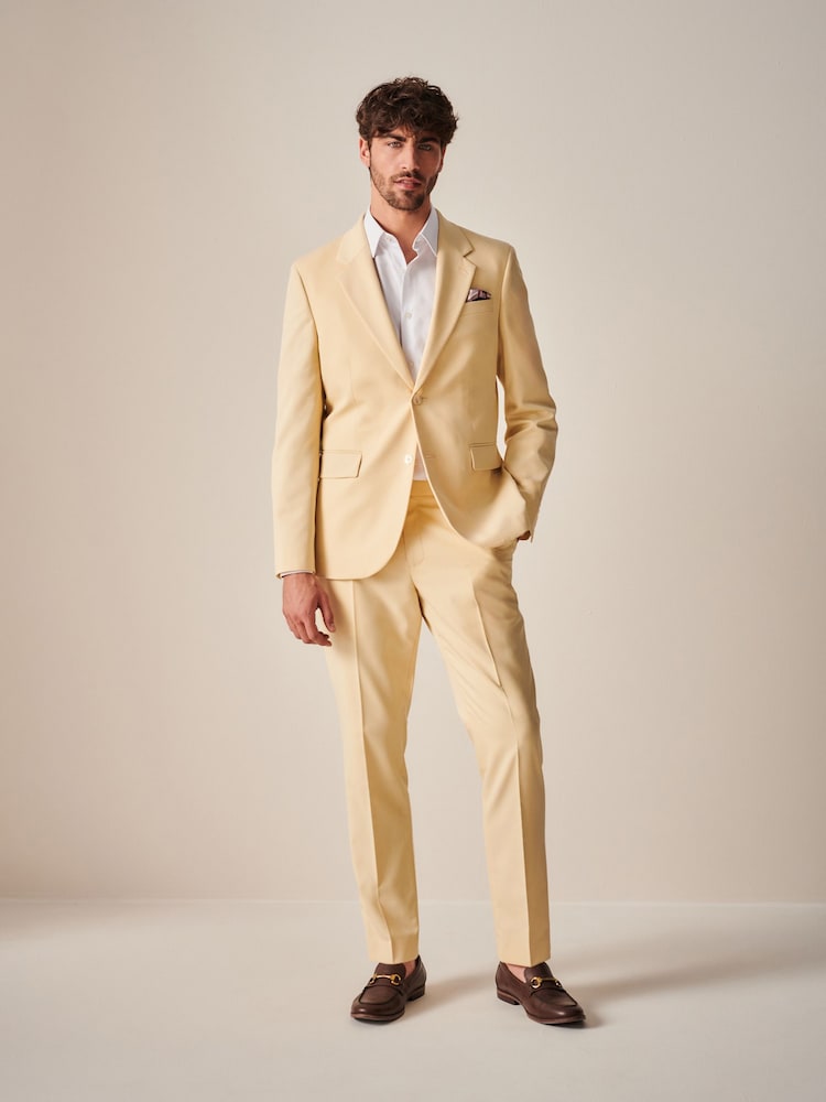 Yellow Slim Fit Motionflex Stretch Suit Jacket - Image 2 of 10
