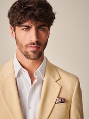 Yellow Slim Fit Motionflex Stretch Suit Jacket - Image 4 of 10