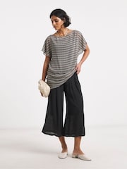 Simply Be Black Extreme Palazzo Culottes - Image 1 of 4