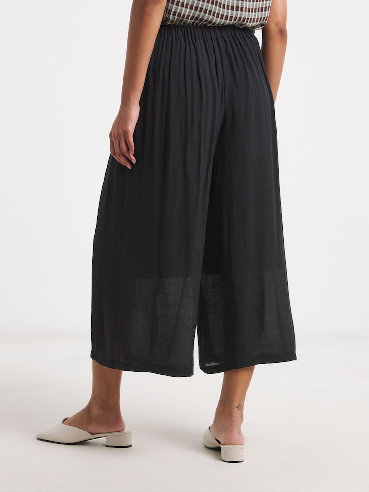 Simply Be Black Extreme Palazzo Culottes - Image 2 of 4