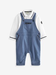 Baker by Ted Baker Long Sleeve Polo and Dungaree Set - Image 1 of 5