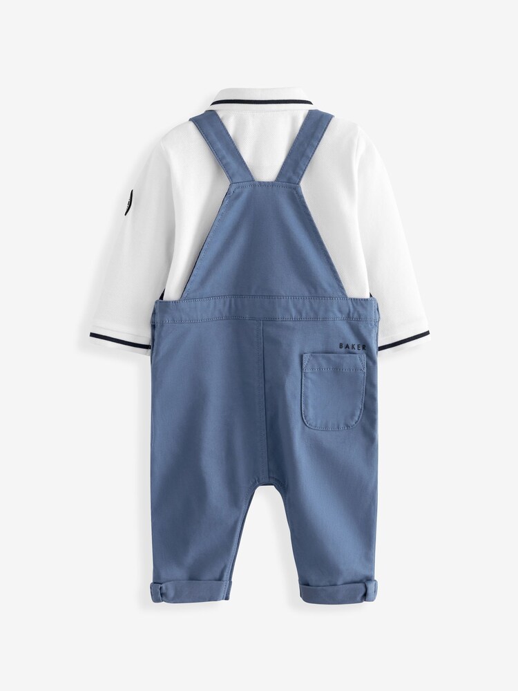 Baker by Ted Baker Long Sleeve Polo and Dungaree Set - Image 2 of 5