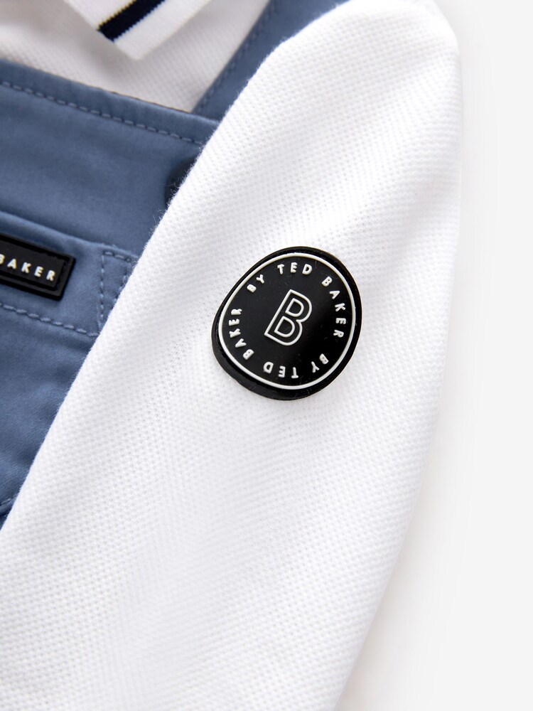 Baker by Ted Baker Long Sleeve Polo and Dungaree Set - Image 4 of 5