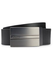 BOSS Black Reversible Belt in Italian Leather With Pin and Plaque Buckles - Image 1 of 5