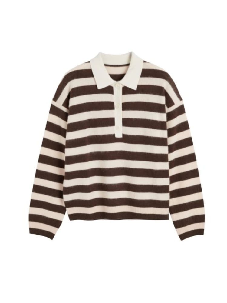 Chinti & Parker Pink Merino Stripe Sweater - Image 4 of 4