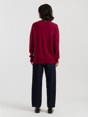 Chinti & Parker Red Wool-Cashmere Slouchy Sweater - Image 3 of 4