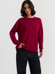 Chinti & Parker Red Wool-Cashmere Slouchy Sweater - Image 4 of 4