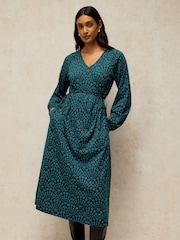 White Stuff Green Harper Jersey Dress - Image 4 of 6