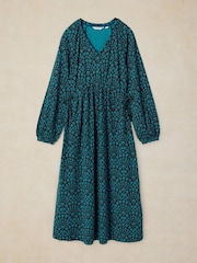 White Stuff Green Harper Jersey Dress - Image 5 of 6