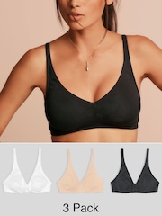 Черная/белый/пастельная роза телесный - Бюстгальтеры Ultimate Comfort из хлопковой смеси 3 в упаковке - Image 1 of 13