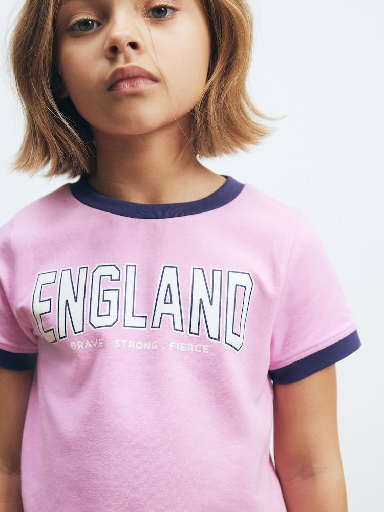 Pink Football Boxy T-Shirt (3-16yrs) - Image 1 of 7