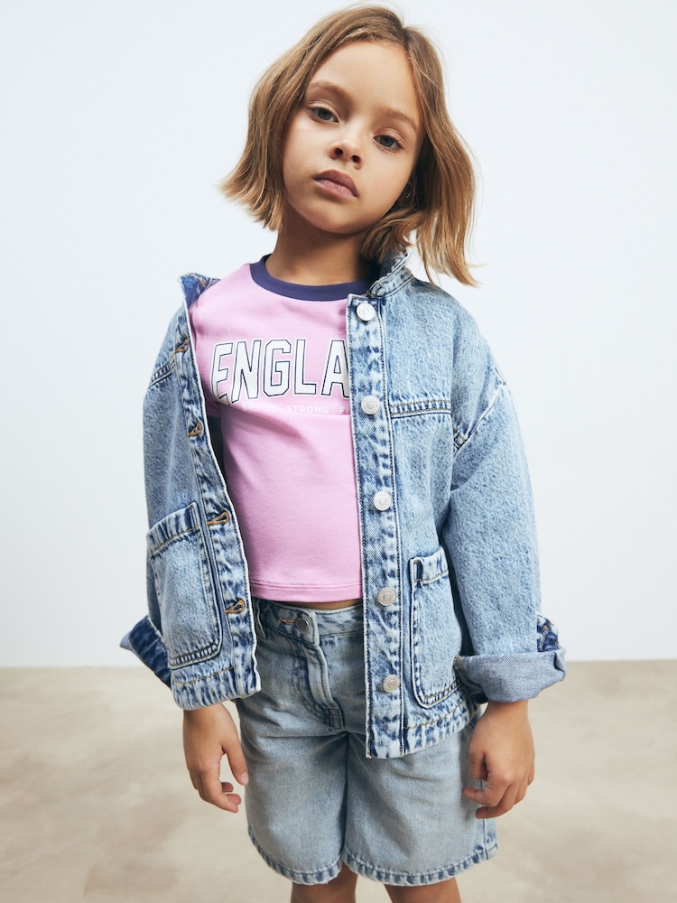 Pink Football Boxy T-Shirt (3-16yrs) - Image 2 of 7