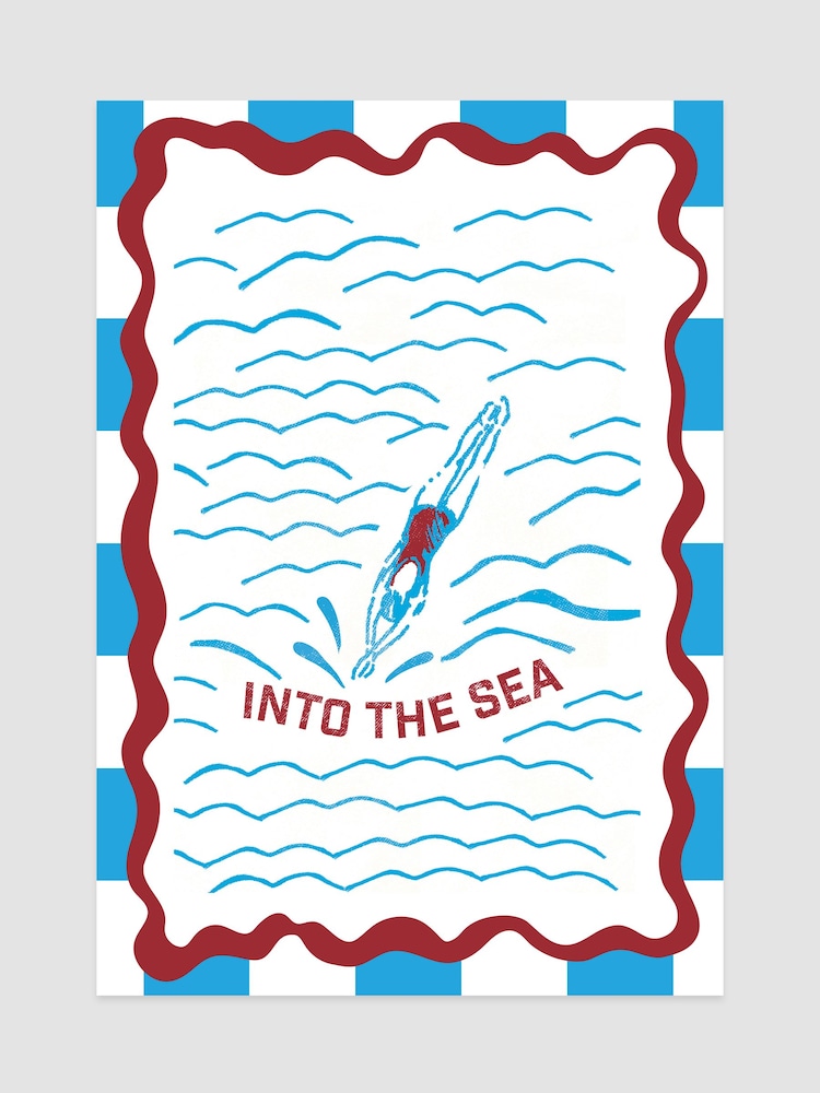 Joules Into the Sea Print Veggkunst - Bilde 1 av 2
